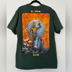 Shoe Palace Star Wars R2-D2 Mens Short Sleeve Shirt (Green/Yellow) Size Large